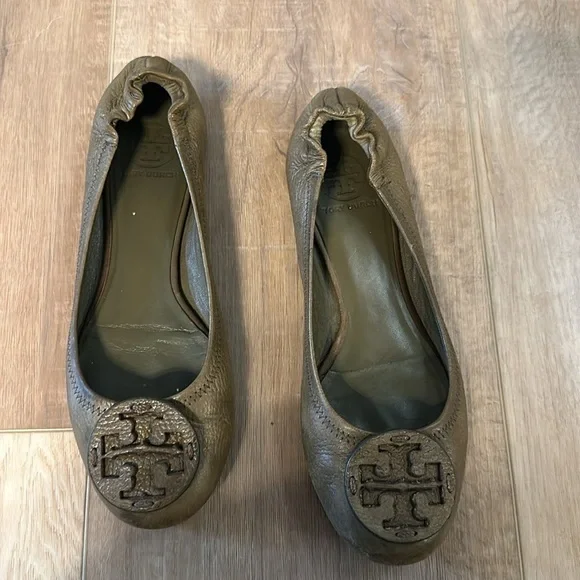 Tory Burch Reva green flats women’s size 8 - Picture 7 of 8